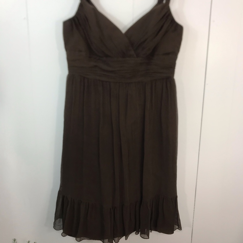 Elegant Brown Sleeveless Dress
